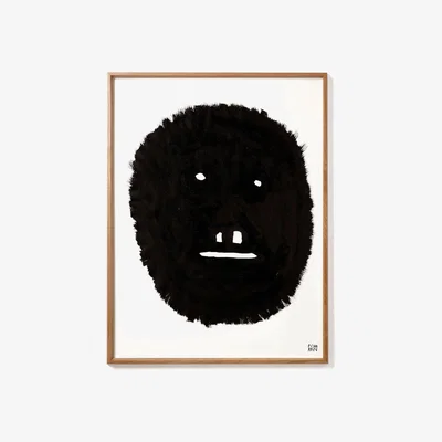 Made in Design Pierre Charpin - Wise Monkey Framed poster - / Limited, numbered edition - 50.6 x 66.5 cm by The Wrong Shop Black