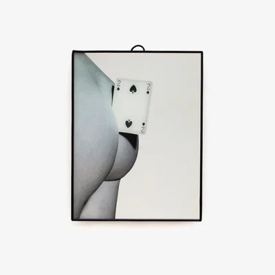 Made in Design Toiletpaper Mirror - / Two of clubs -  Small H 23 cm by Seletti Multicoloured