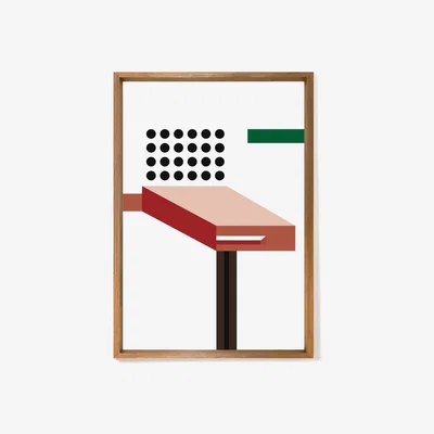 Made in Design Nathalie du Pasquier - Crayfish Framed poster - / Limited, numbered edition - 72,2 x 92,2 cm by The Wrong Shop Multicoloured