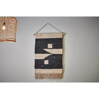 Nkuku Nkuku Kilbo Hemp Wall Hanging | Decorative Accessories | Black & Brown | 130 x 61.5 x 6 cm