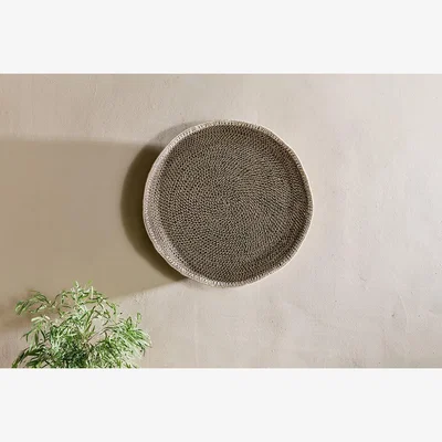 Nkuku Nkuku Sadie Basket Wall Art | Mirrors Wall Art & Clocks | Black/Natural | Large