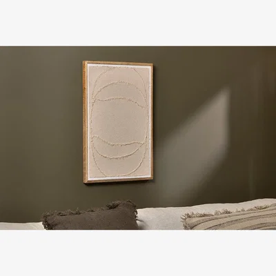 Nkuku Nkuku Larisa Cotton & Mango Wood Wall Art | Mirrors Wall Art & Clocks | Natural