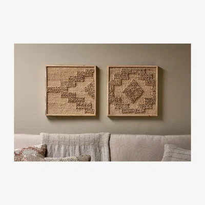 Nkuku nkuku Bawal Hemp & Jute Wall Art | Mirrors Wall Art & Clocks | Natural | Triangle