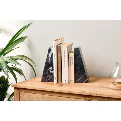 Nkuku Nkuku Juda Marble Bookends | Decorative Accessories | Black