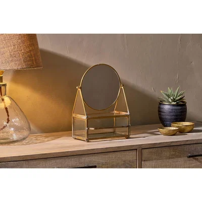 Nkuku Nkuku Luara Vanity Mirror | Decorative Accessories | Antique Brass