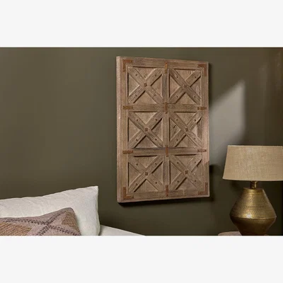 Nkuku Nkuku Gurdisha Reclaimed Wood Wall Art | Mirrors Wall Art & Clocks | Natural
