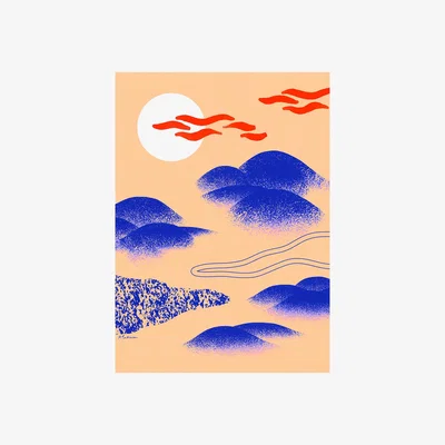 Nordic Nest Paper Collective Japanese Hills poster 50x70 cm