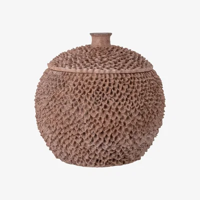 Nordic Nest Cassia decorative bowl with lid Ø26 cm Brown