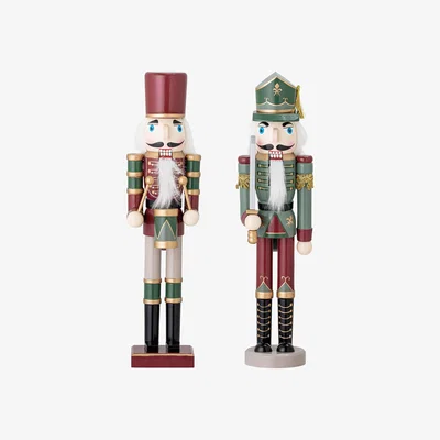 Nordic Nest Darren nut cracker decoration 38 cm 2 pieces Green