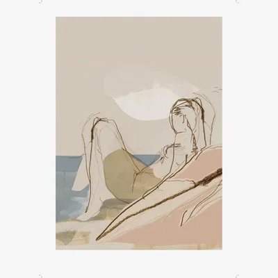 Nordic Nest Anna Bülow By the Ocean Poster 50x70 cm