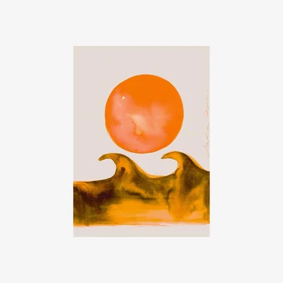 Nordic Nest Paper Collective Sunset Waves poster 30x40 cm