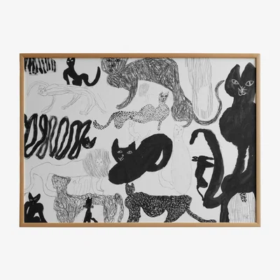 Nordic Nest Fine Little Day Cats poster 50x70 cm
