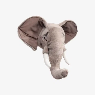 Nordic Nest Stuffed elephant head for wall elephant
