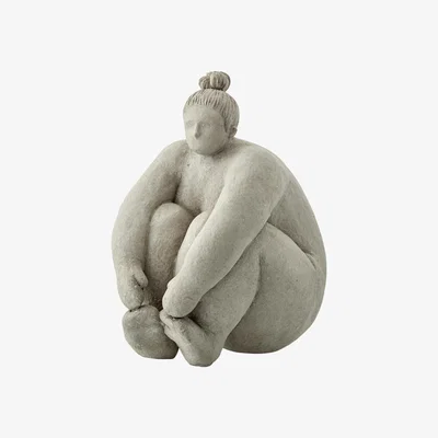 Nordic Nest Serafina decoration sitting woman 24 cm Grey