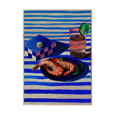 Nordic Nest Paper Collective Shrimp & Stripes poster 50x70 cm