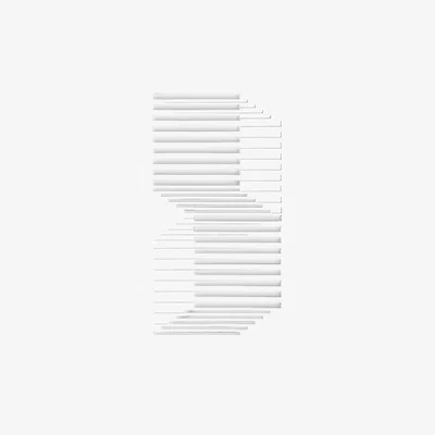 Nordic Nest MOEBE Relief artwork shifted lines 21x29.7 cm Off White