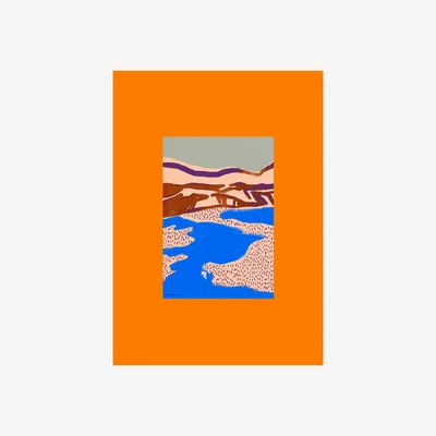Nordic Nest Paper Collective Orange Landscape poster 50x70 cm