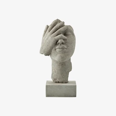 Nordic Nest Serafina decoration hand for face H27.5 cm Grey