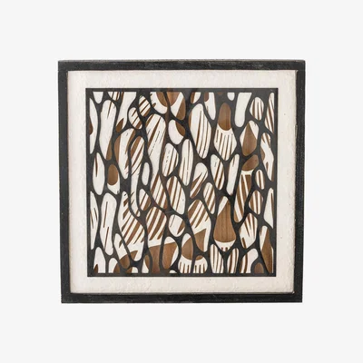 Nordic Nest Bloomingville Barlin canvas 37.5x37.5 cm Brown-black