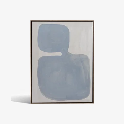 OKA OKA, Dayo Air Framed Wall Art - Blue/Grey, Wall Art, Canvas
