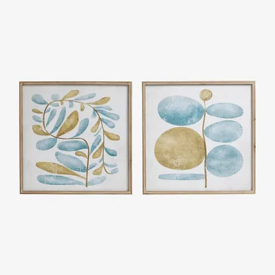 OKA Set of Two Ceres Prints - Blue/Ochre