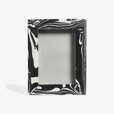 OKA OKA, Large Anise Marbled Frame - Black/White, Wall Art, Marble