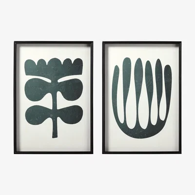 OKA Pair of Eferi Framed Prints - Black/White