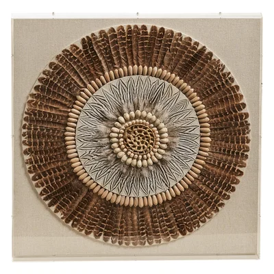 OKA Carola Feather Wall Art - Natural