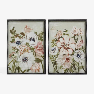 OKA OKA, Set of Two Elizabeth Framed Floral Prints - Multi, Wall Prints
