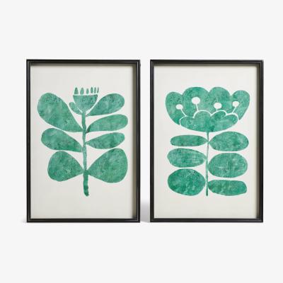 OKA Pair of Eferi Prints - Evergreen