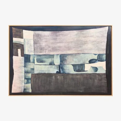 OKA The Grey Area Oil Painting - Blue / Grey