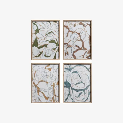 OKA OKA, Set of Four Ravina Framed Prints - Multi, Wall Prints