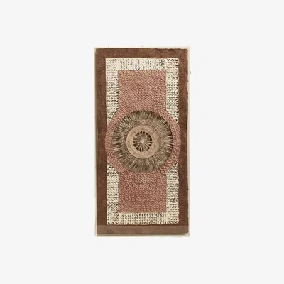 OKA OKA, Shokki Framed Textile - Natural / Brown, Wall Art, Linen/MDF Wood