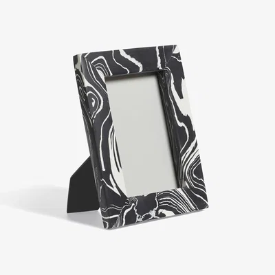 OKA OKA, Small Anise Marbled Frame - Black/White, Wall Art, Marble