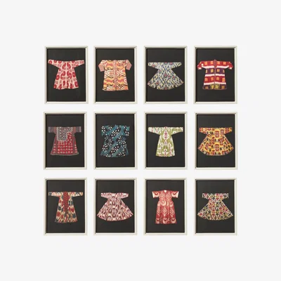 OKA Set of Twelve Traditional Coat Prints - Multi