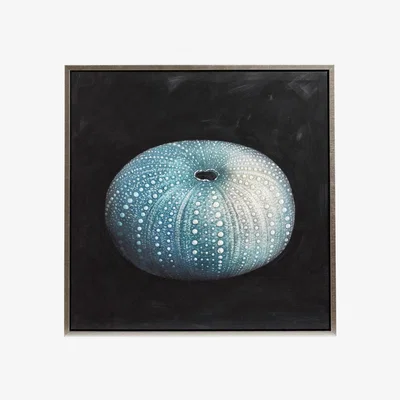 OKA Nemea Sea Urchin Oil Painting - Marine Blue/Black