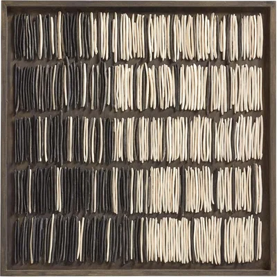 OKA Fiovana Clay Wall Art - Charcoal/White