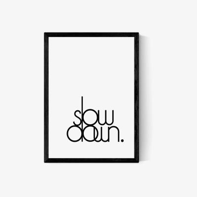 Olivia's Slow Down by Inoui - A2 Black Framed Art Print
