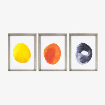 Olivia's Gallery Direct Ink Wash Abstract Framed Set Of 3 Wall Art