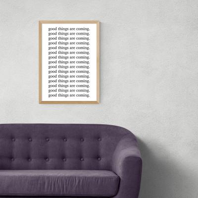 Olivia's Good Things are Coming by Honeymoon Hotel - A3 Oak Framed Art Print