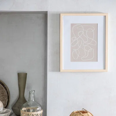 Olivia's Gallery Interiors Edison Trail Line Drawing Framed Wall Art Multicoloured