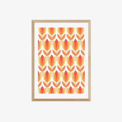 Olivia's Tulip by Julie Lavender by Julie Lavender - A3 Oak Framed Art Print
