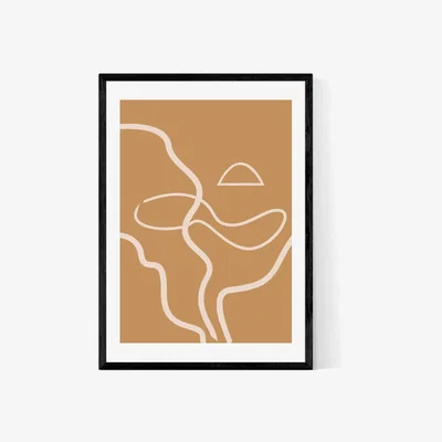 Olivia's The Line by Flower Love Child - A1 Black Framed Art Print