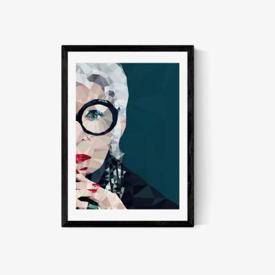 Olivia's Iris Apfel by Studio Cockatoo - A2 Black Framed Art Print