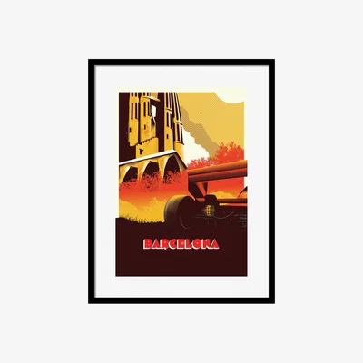 Olivia's The Art Group Zoom F1 (Barcelona) Pre Framed- 60x80cm