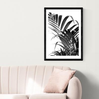 Olivia's Palm Leaf 02 by Honeymoon Hotel - A2 Black Framed Art Print