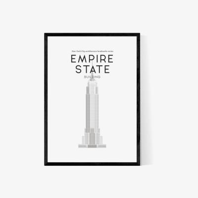 Olivia's Empire State Building by Rafael Farias - A1 Black Framed Art Print