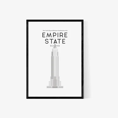 Olivia's Empire State Building by Rafael Farias - A1 Black Framed Art Print