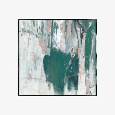 Olivia's Olivia's 'Shades of Green I' - Framed Canvas - 94x94cm