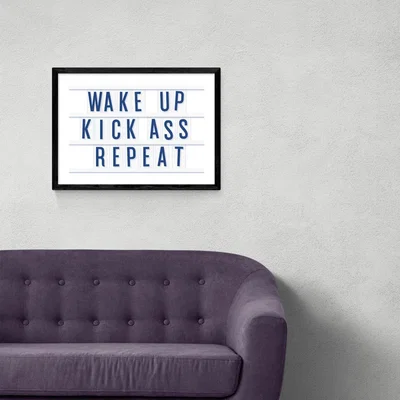 Olivia's Kick Ass Repeat by Rafael Farias - A3 Black Framed Art Print
